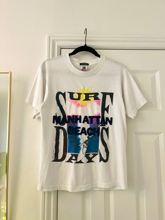 Manhattan Beach Logo Custom Vintage T-shirts SURF DAYS